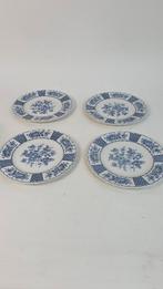 Melody Blue, Myott England vintage gebaksbordjes, 4 st. 8B7, Antiek en Kunst, Antiek | Servies los, Ophalen of Verzenden