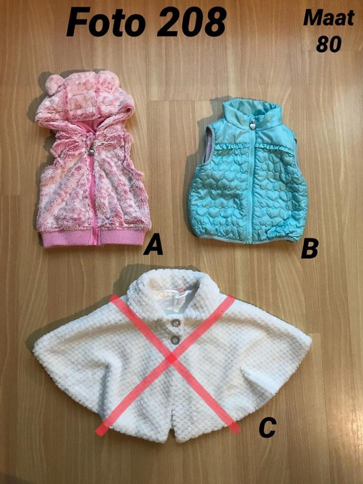 Bodywarmer meisje maat 80 zgan *foto 208*, Kinderen en Baby's, Babykleding | Maat 80, Zo goed als nieuw, Meisje, Jurkje of Rokje