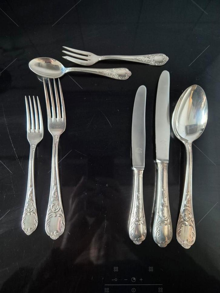 Verzilverde bestekset 84-delig, Antiek en Kunst, Antiek | Bestek, Ophalen of Verzenden