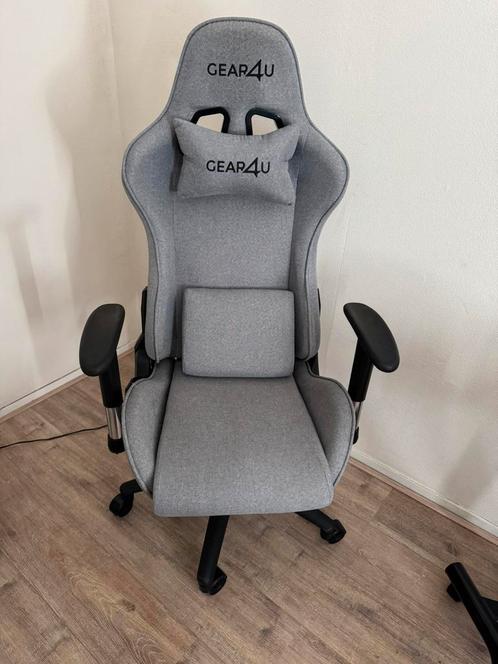Gaming | Gamechair | luxe bureaustoel, Huis en Inrichting, Bureaustoelen, Zo goed als nieuw, Grijs, Ophalen