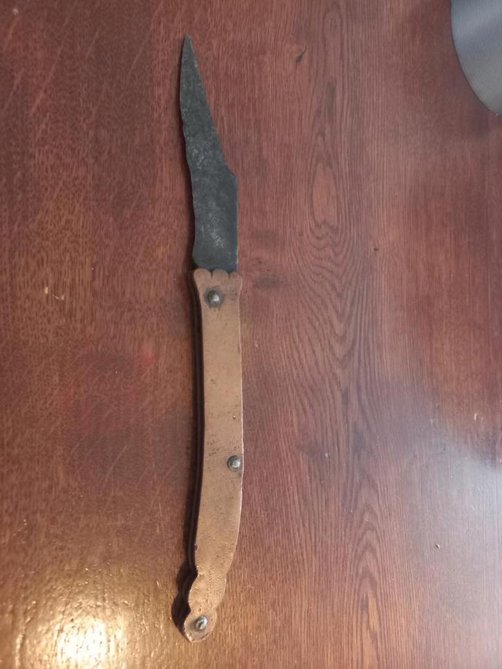 WO1 Frans - Trench Art Mes WW1, Antiek en Kunst, Antiek | Bestek, Ophalen of Verzenden