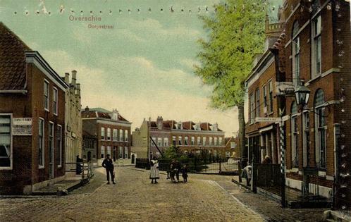 Overschie, Dorpsstraat - B-keus - 192? gelopen, Verzamelen, Ansichtkaarten | Nederland, Gelopen, 1920 tot 1940, Ophalen of Verzenden