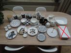 creme wit-zwart: bord, mok, schaal, compleet, Hema, H&M Home, Ophalen, Zo goed als nieuw, Overige stijlen, Porselein