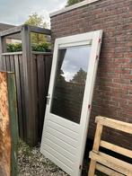 Hardhouten deur (stomp) 211x90, Doe-het-zelf en Verbouw, Kozijnen en Schuifpuien, Gebruikt, Deurkozijn, Hout, Ophalen