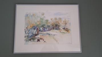 Aquarel van kunstenares Lenie Bertrand, 1999 beschikbaar voor biedingen