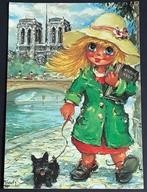 meisje hond Schotse Terrier Scottish Terrier Paris illustr., Verzenden, 1960 tot 1980, Ongelopen, Overige thema's