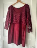 Nieuw donkerrode bordeaux kanten gehaakte jurk Great Plains, Ophalen of Verzenden, Zo goed als nieuw, Maat 38/40 (M), Rood