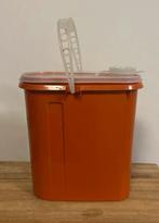 Oranje Vintage Bewaardoos Ruimtespaarder, Huis en Inrichting, Keuken | Tupperware, Ophalen of Verzenden, Gebruikt, Oranje, Bus of Trommel