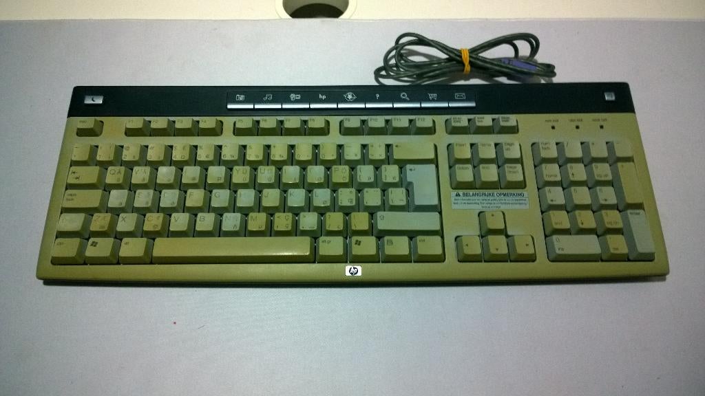 Keyboard HP model 5183, PS2 aansluiting, Grijs beige, Computers en Software, Toetsenborden, Ophalen, Hp, Gebruikt, Qwerty
