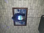 Discolamp met spiegel, Huis en Inrichting, Ophalen, Hout, Minder dan 50 cm, Minder dan 50 cm