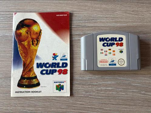 World Cup 98 met handleiding voor de Nintendo 64, Spelcomputers en Games, Games | Nintendo 64, Ophalen of Verzenden