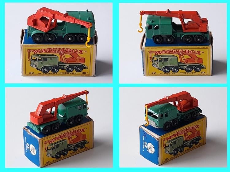 (1) Matchbox Lesney rare nr 30C 8-Wheel Crane Truck + E2-Box, Ophalen of Verzenden, Zo goed als nieuw, Bus of Vrachtwagen