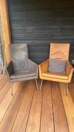 2 Gerard van de Berg stoelen, Huis en Inrichting, Fauteuils, Ophalen, Gebruikt, 50 tot 75 cm, Leer