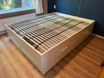 Brimnes bed met lattenbodems wit 180x200, Huis en Inrichting, Slaapkamer | Bedden, Ophalen, Gebruikt, Wit, Tweepersoons