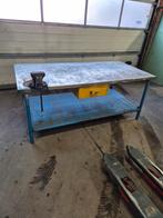 grote werkbank met bankschroef, Doe-het-zelf en Verbouw, Werkbanken, Ophalen, Gebruikt, 170 cm of meer, Bankschroef