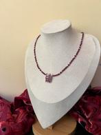 Robijn hanger & ketting zilver beschermt geluk liefde passie, Sieraden, Tassen en Uiterlijk, Kettingen, Nieuw, Ophalen of Verzenden