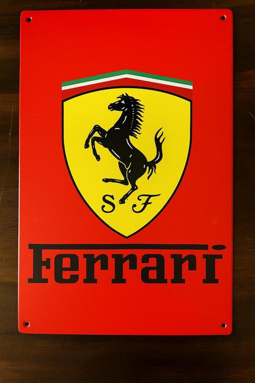 Wandbord Ferrari, Verzamelen, Automerken, Motoren en Formule 1, Nieuw, Auto's, Ophalen of Verzenden