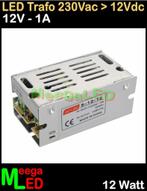 LED Trafo Voeding Adapter Driver - 230V > 12V - 1A = 12W - O, Ophalen of Verzenden, Nieuw, LEDtrafo