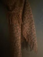 BY MALENE BIRGER bruine wollen sjaal franjes luipaardprint, Ophalen of Verzenden, Zo goed als nieuw, Maat 46/48 (XL) of groter