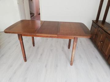Eettafel(uitschuifbaar)massief eiken,4-6pers, 162x84x76,5cm beschikbaar voor biedingen