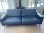 Leolux Antonia blauwe 3-zitsbank, Ophalen, Gebruikt, Driepersoons, Rechte bank