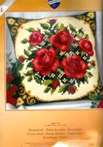 Cado vervaco borduurpakket kussen rode bloemen  615, Hobby en Vrije tijd, Borduren en Borduurmachines, Ophalen of Verzenden, Nieuw