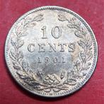 10 cent 1901. Zfr., Zilver, Ophalen of Verzenden, 10 cent, Koningin Wilhelmina