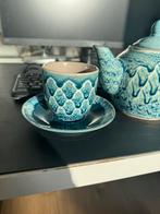 Riverdale Theeset - Blauw, Huis en Inrichting, Keuken | Servies, Ophalen of Verzenden, Zo goed als nieuw, Overige stijlen, Kop(pen) en/of Schotel(s)