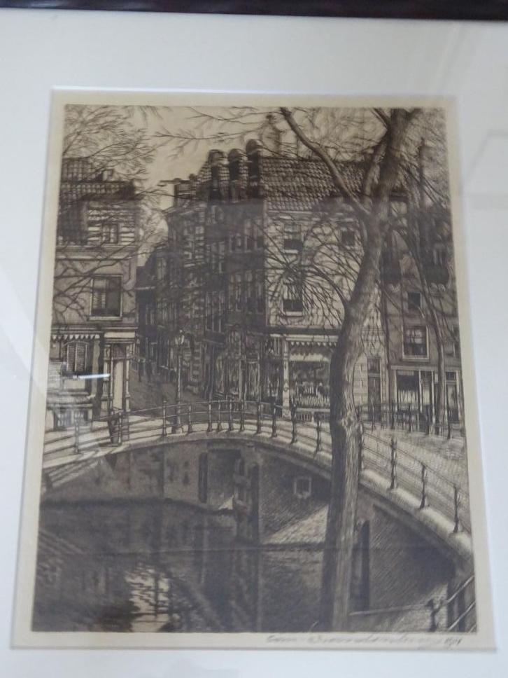 Cornelis Brandenburg - Amsterdam - Herengracht, Antiek en Kunst, Kunst | Etsen en Gravures, Ophalen of Verzenden