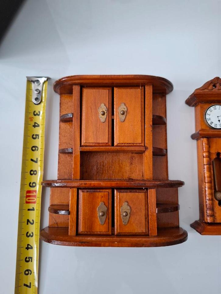 Poppenhuis Meubels Set - Kast, Klok, Piano & Meer!, Antiek en Kunst, Curiosa en Brocante, Ophalen of Verzenden