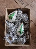 Antieke kerstbal pegel met kerstboom, Ophalen of Verzenden