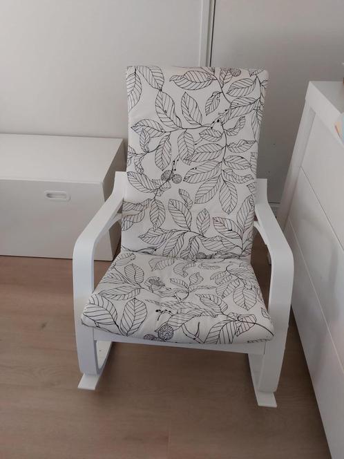 Ikea Poang schommelstoel, Huis en Inrichting, Fauteuils, Gebruikt, Hout, Stof, 50 tot 75 cm, 75 tot 100 cm, Ophalen