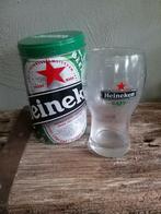 Heineken glas met blik, Ophalen of Verzenden, Gebruikt, Glas of Glazen, Heineken