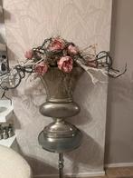 Grote aluminium vaas met bloemstuk, Ophalen, Overige materialen, Gebruikt, Overige kleuren