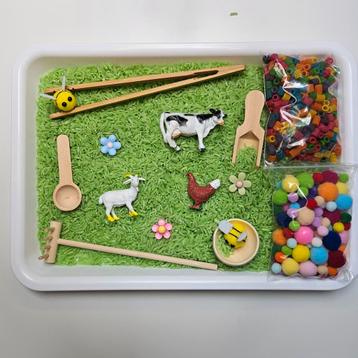 Speelbak compleet Boerderij - sensorisch speelgoed  beschikbaar voor biedingen