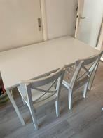 IKEA Meltorp tafel + 4 Ingolf stoelen, Huis en Inrichting, Tafels | Eettafels, Ophalen, Kunststof, Gebruikt, 100 tot 150 cm