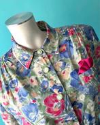Vintage originele jaren 80 jurk gebloemd maat 44, Maat 42/44 (L), Ophalen of Verzenden, Vintage, Knielengte