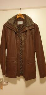 Leren wintercoat, Kleding | Dames, Ophalen of Verzenden, Zo goed als nieuw, Maat 42/44 (L), Bruin