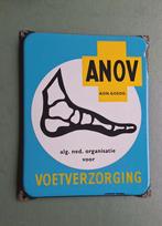 Emaille bordje Anov voetverzorging🦶Langcat Bussum., Reclamebord, Gebruikt, ., Ophalen of Verzenden