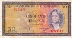 LUXEMBOURG 50 FRANCS, Ophalen of Verzenden, Overige landen