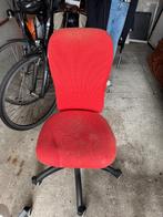 bureaustoel rood in hoogte/rugleuning verstelbaar, Ophalen, Gebruikt, Rood, Bureaustoel