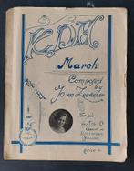 bladmuziek KDH March (1930) P.J. Kipp & Zonen Delft, Gebruikt, Overige genres, Overige soorten, Ophalen of Verzenden