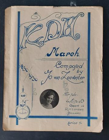 bladmuziek KDH March (1930) P.J. Kipp & Zonen Delft beschikbaar voor biedingen