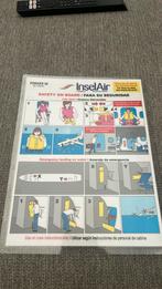 Insel air fokker 50 safety card, Verzamelen, Luchtvaart en Vliegtuigspotten, Ophalen of Verzenden, Zo goed als nieuw, Kaart, Foto of Prent