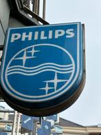 Philips Reclame Bord Blauw Vintage, Ophalen, Gebruikt, Reclamebord
