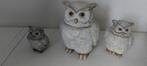 Drie stenen uilen, hoog 11 cm, 14 cm, 20 cm, Ophalen of Verzenden, Nieuw, Dier