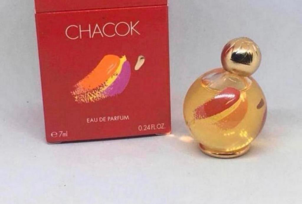 Miniatuur Chacok 7 ml eau de parfum met staandertje, Ophalen of Verzenden, Nieuw, Miniatuur, Gevuld