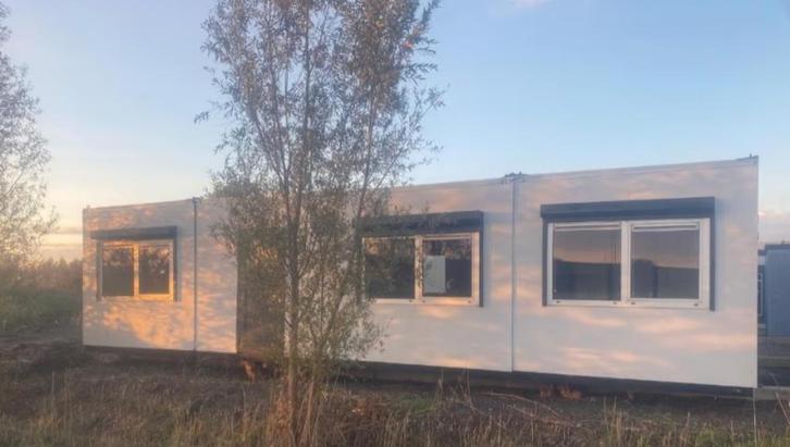 woonunit 6x12 m met 3 slaapkamers, Doe-het-zelf en Verbouw, Bouwketen en Schaftketen, Gebruikt, Ophalen