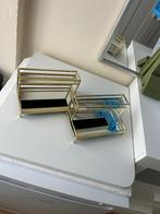 Parfum rek goud 2x, Huis en Inrichting, Ophalen, Zo goed als nieuw, Metaal