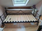 Slaapbank  metaal  uitschuifbare, Ophalen, Zwart, Tweepersoons, 80 cm